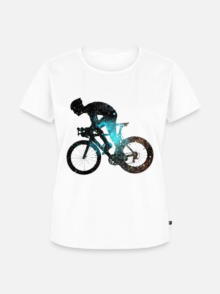 Fahrradfahrer Radfahrer Biker Radeln - Frauen Premium Bio T-Shirt - Weiß
