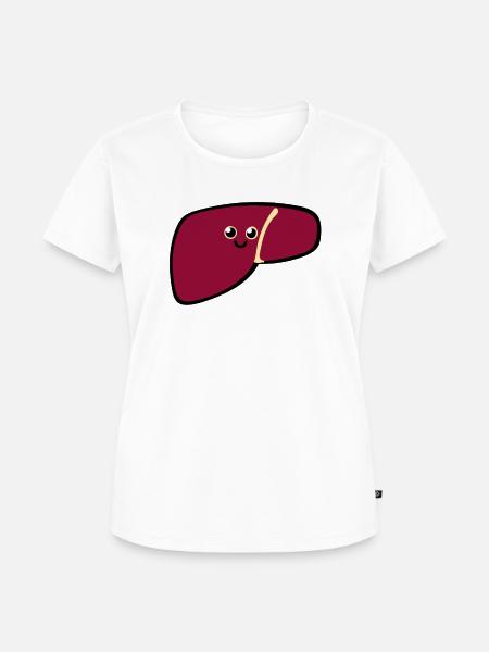 Leber - Frauen Premium Bio T-Shirt - Weiß