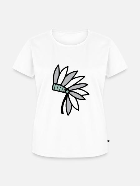 Indischer Kopfschmuck - Frauen Premium Bio T-Shirt - Weiß