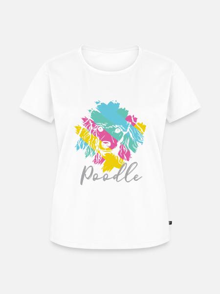 Poodle - Pudel - Frauen Premium Bio T-Shirt - Weiß