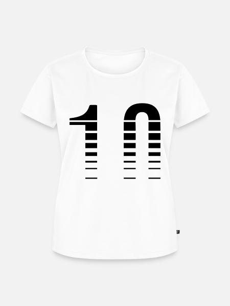Zahl Zehn - Frauen Premium Bio T-Shirt - Weiß