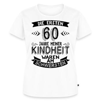 60 Geburtstag Mann - Frauen Premium Bio T-Shirt - Weiß - Vorne - AI Model Female 172 dark (172cm)
