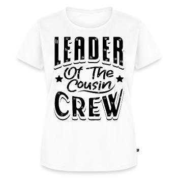Anführer Cousin Crew Kusine - Frauen Premium Bio T-Shirt - Weiß - Vorne - AI Model Female 172 dark (172cm)
