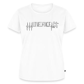 Linedance Line Dance Herzschlag - Frauen Premium Bio T-Shirt - Weiß - Vorne - AI Model Female 172 dark (172cm)