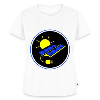 Photovoltaik Anlage Symbol Solar Energie - Frauen Premium Bio T-Shirt - Weiß - Vorne - AI Model Female 172 dark (172cm)