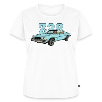 Birght Blau 1974 Camaro Z28 - Frauen Premium Bio T-Shirt - Weiß - Vorne - AI Model Female 172 dark (172cm)