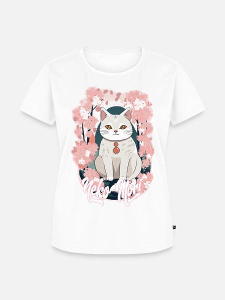 NekoMori Sakura - Frauen Premium Bio T-Shirt - Weiß