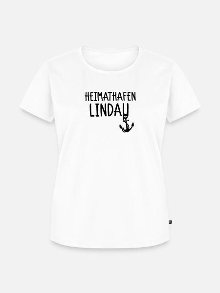 Heimathafen Lindau - Frauen Premium Bio T-Shirt - Weiß