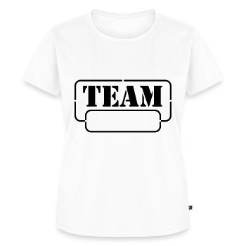Team personalization - Women's Premium Organic T-shirt - white - Front - AI Model Female 172 dark (172cm)