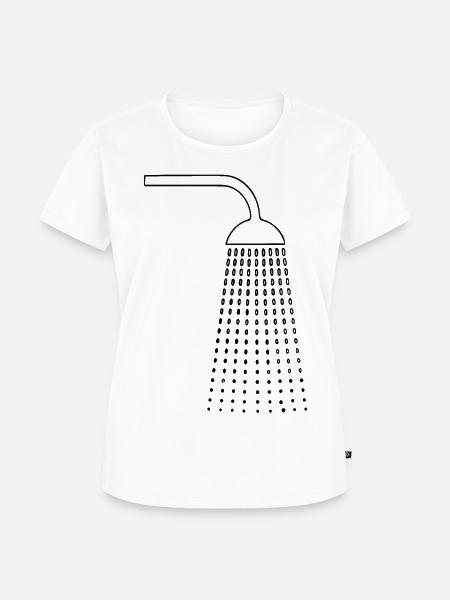 Dusche Zeichnungen - Frauen Premium Bio T-Shirt - Weiß