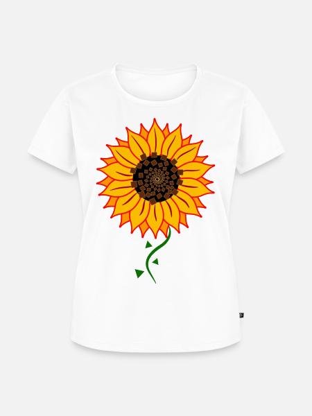 Sonnenblume - Frauen Premium Bio T-Shirt - Weiß