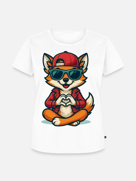 Foxy Love Vibes - Frauen Premium Bio T-Shirt - Weiß