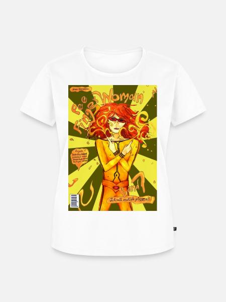 PeeFingerWoman - Frauen Premium Bio T-Shirt - Weiß