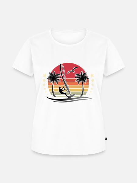 Windsurfen Windsurfer Windsurf - Frauen Premium Bio T-Shirt - Weiß
