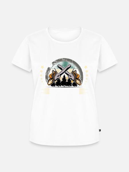 Holzfäller - Frauen Premium Bio T-Shirt - Weiß