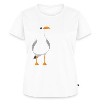 Seagulls, seagulls, sea, beach, fuck it - Women's Premium Organic T-shirt - white - Front - AI Model Female 172 dark (172cm)