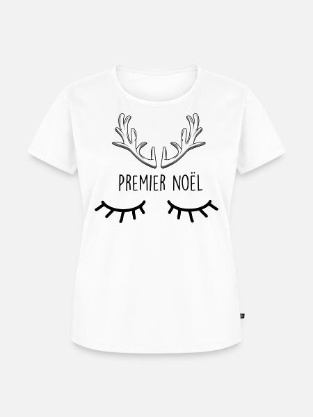 mon premier noel - T-shirt Premium bio Femme - blanc