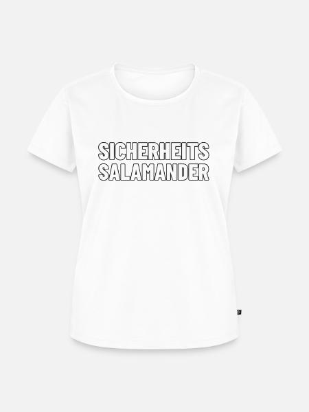 Sicherheitssalamander - Frauen Premium Bio T-Shirt - Weiß