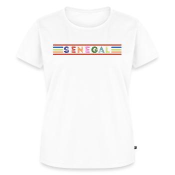 Senegal - T-shirt Premium bio Femme - blanc - Devant - AI Model Female 172 dark (172cm)