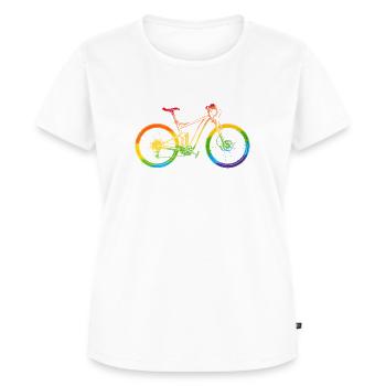 Modernes Pride Bike - Frauen Premium Bio T-Shirt - Weiß - Vorne - AI Model Female 172 dark (172cm)