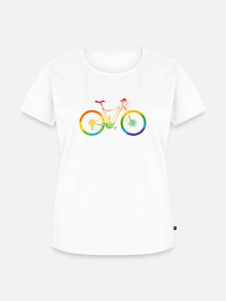 Modernes Pride Bike - Frauen Premium Bio T-Shirt - Weiß