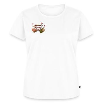 Cozy autumn with hot Pumkin Spice Latte - Women's Premium Organic T-shirt - white - Front - AI Model Female 172 dark (172cm)