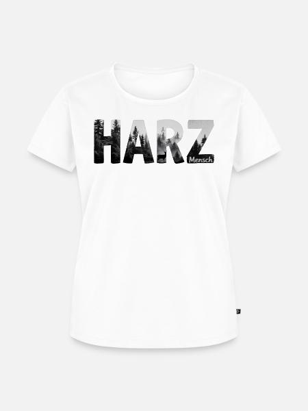 Harzmensch - im Harz zu Hause - Frauen Premium Bio T-Shirt - Weiß