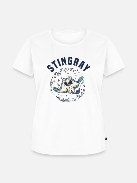 Stachelrochen Mantarochen Ozean - Frauen Premium Bio T-Shirt - Weiß
