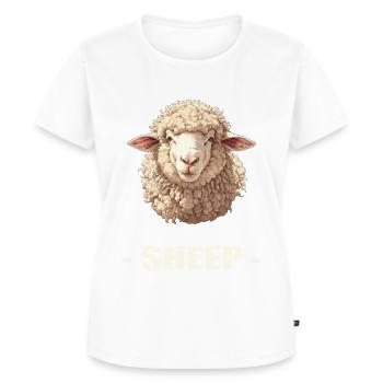 Schafe Schaf - Frauen Premium Bio T-Shirt - Weiß - Vorne - AI Model Female 172 dark (172cm)