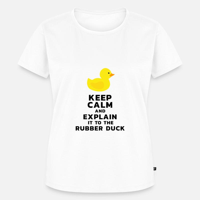 Programmer rubber duck debug - Women's Premium Organic T-shirt - white