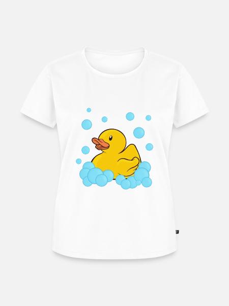 Badeente Gummiente - Frauen Premium Bio T-Shirt - Weiß