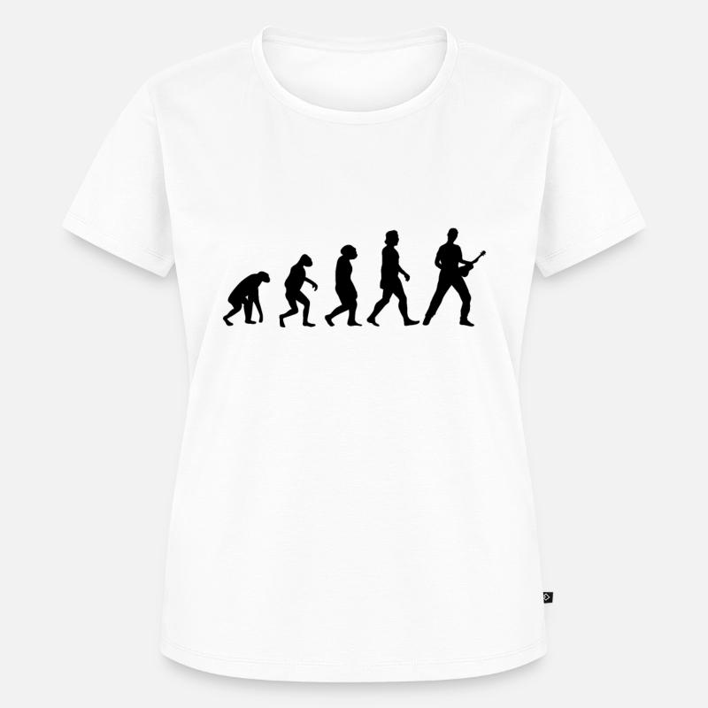 Ukulélé Evolution Ukulélé - T-shirt Premium bio Femme - blanc