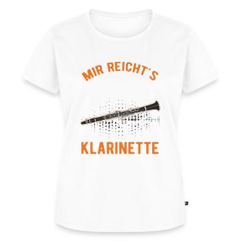 Mir reichts Ich geh Klarinette spielen - Frauen Premium Bio T-Shirt - Weiß - Vorne - AI Model Female 172 dark (172cm)