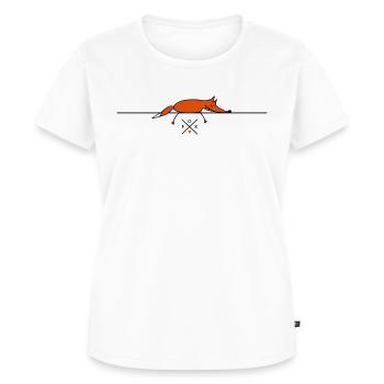 Schlafender Fuchs - Frauen Premium Bio T-Shirt - Weiß - Vorne - AI Model Female 172 dark (172cm)