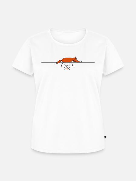 Schlafender Fuchs - Frauen Premium Bio T-Shirt - Weiß