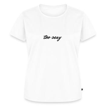 trop sexy - T-shirt Premium bio Femme - blanc - Devant - AI Model Female 172 dark (172cm)