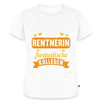 Rente 2023 Ruhestand Abschied Rentnerin 2023 - Frauen Premium Bio T-Shirt - Weiß - Vorne - AI Model Female 172 dark (172cm)