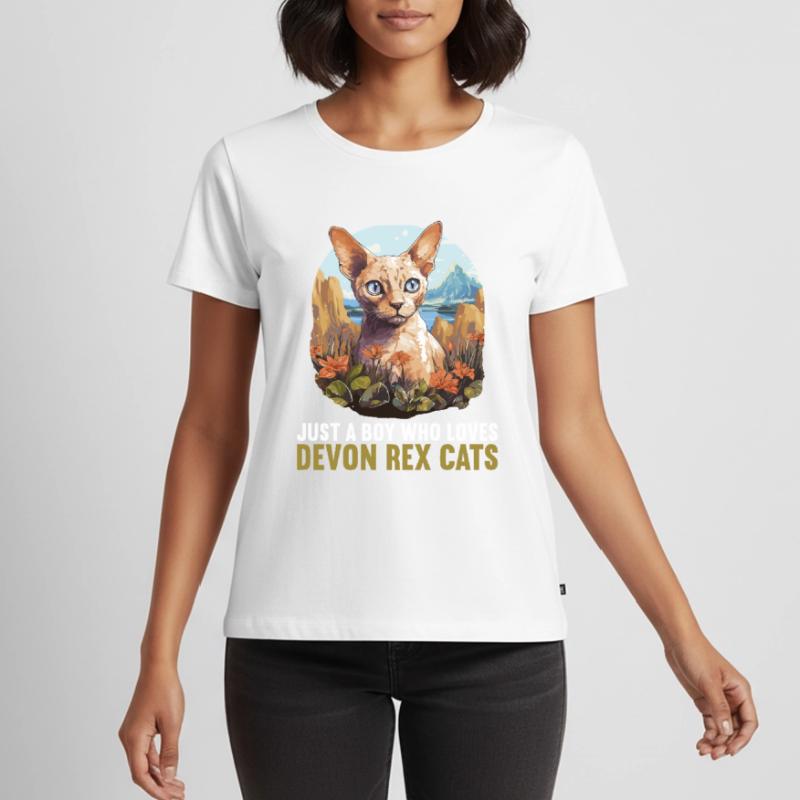 Chaton Devon Rex Chat Devon Rex T-shirt Premium bio Femme