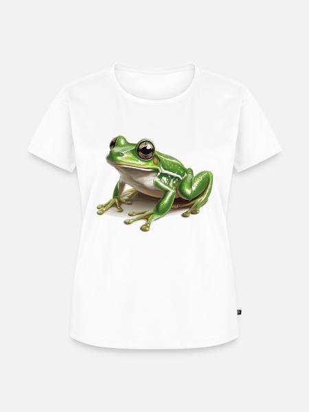 Frosch Frösche - Frauen Premium Bio T-Shirt - Weiß