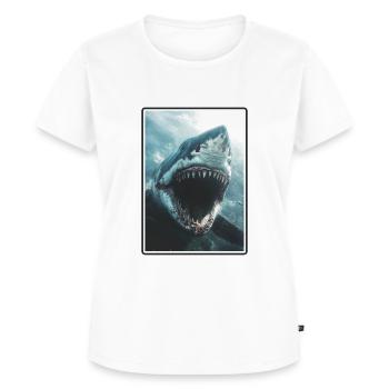 Haie Hai - Frauen Premium Bio T-Shirt - Weiß - Vorne - AI Model Female 172 dark (172cm)