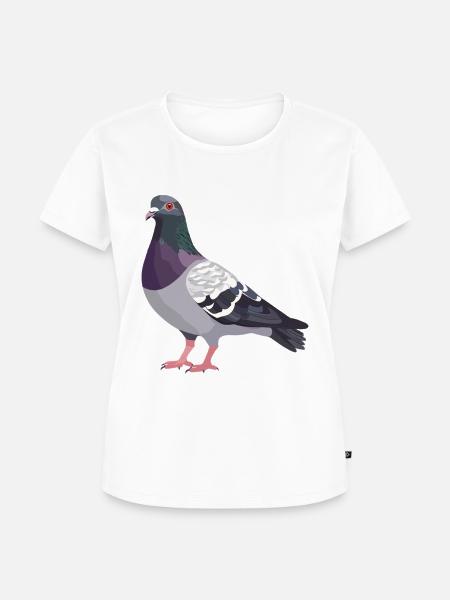 Tauben Taube - Frauen Premium Bio T-Shirt - Weiß