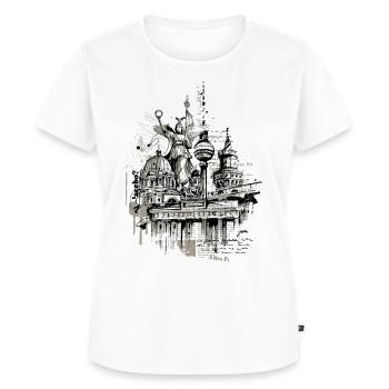 Berliner Collage - Frauen Premium Bio T-Shirt - Weiß - Vorne - AI Model Female 172 dark (172cm)