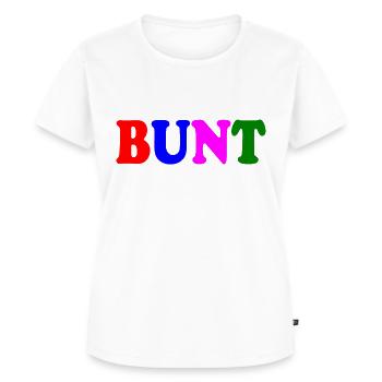 Bunt - Frauen Premium Bio T-Shirt - Weiß - Vorne - AI Model Female 172 dark (172cm)