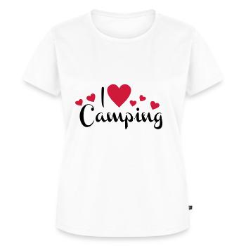 2541614 113588020 camping - Frauen Premium Bio T-Shirt - Weiß - Vorne - AI Model Female 172 dark (172cm)