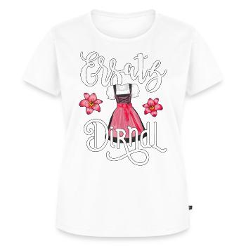Ersatz Dirndl Pink Rosa Trachtenshirt - Frauen Premium Bio T-Shirt - Weiß - Vorne - AI Model Female 172 dark (172cm)
