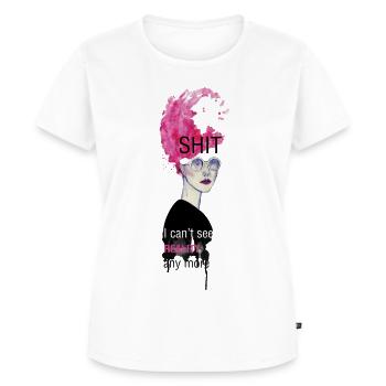 Shit Shirt - Frauen Premium Bio T-Shirt - Weiß - Vorne - AI Model Female 172 dark (172cm)