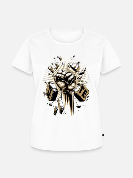 Bekämpfe den Hass - Frauen Premium Bio T-Shirt - Weiß