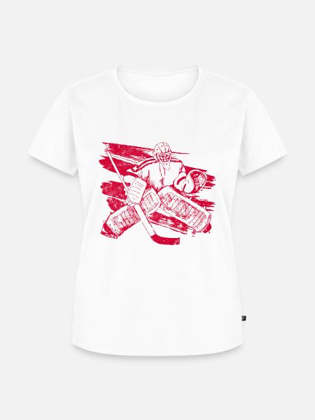 Hockey Torhüter - Frauen Premium Bio T-Shirt - Weiß