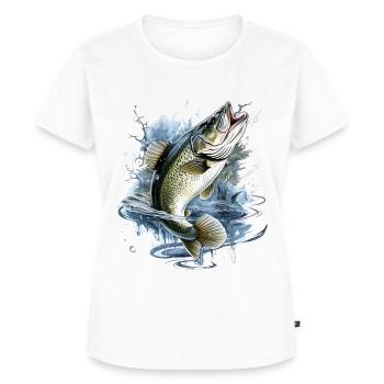 Poisson bar - T-shirt Premium bio Femme - blanc - Devant - AI Model Female 172 dark (172cm)