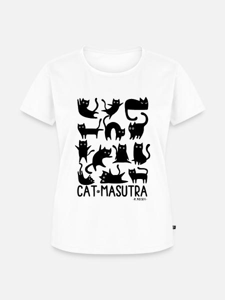 Katze Masutra - Frauen Premium Bio T-Shirt - Weiß